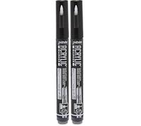PEBEO 201336 Marqueur acrylique Pointe ronde 0,7mm Noir (Lot de 2)