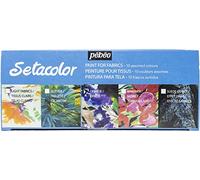 PEBEO 22603 Peinture Textile Sétacol Opaque Couvrante Lot de 10 45ml Assorties