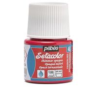 Pébéo 295046 Setacolor Opaque 1 Flacon Rouge Passion Moiré 45 ML