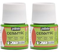 PEBEO 3253116 peinture a froid céramique flacon de 45ml vert clair (Lot de 2)