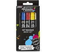 Pébéo 580896 4artist Marker Set Duo 4+4mm, Peinture, Noir/Blanc, 21 X 8 X 3 Cm