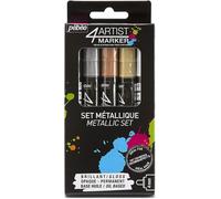 Pébéo 580896 4artist Marker Set Duo 4+4mm, Peinture, Noir/Blanc, 21 X 8 X 3 Cm