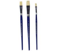 Pébéo 697199 Eveil Artistique 1 Pochette de 3 Pinceaux Plat Soies Beau Blanc