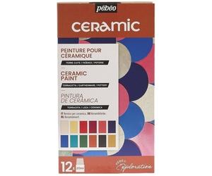 Pébéo 757451 Ensemble de peintures pour céramique Exploration Set 12 x 20 ml