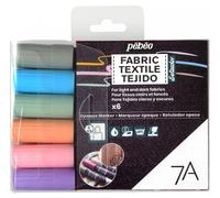 Pebeo 7A Opaque Tissu Marqueur Peinture Ensemble De 6 Couleurs Pastel
