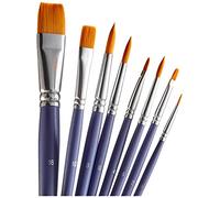 Pébéo 951160 1 Pochette de 8 Pinceaux Plat Polyamide Doré