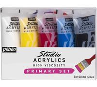 Pébéo Acrylic Paint Ensemble de peintures acryliques 5 x 100 ml 5 pièces