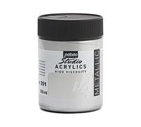 Pébéo – Peinture acrylique Fine Studio Acrylics argent brillant 500 ml