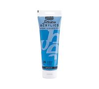 Pébéo - Acrylique Fine Studio Acrylics - Peinture Acrylique Bleu - Bleu Céruléum - 250 ml 169-028