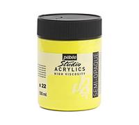 Pébéo Peinture acrylique Fine Studio Acrylics – Jaune Cadmium Citron Imitation 500 ml