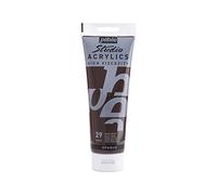 Pébéo - Acrylique Fine Studio Acrylics - Peinture Acrylique Marron - Ombre Brûlée - 250 ml 169-029