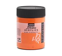 Pébéo - Acrylique Fine Studio Acrylics - Peinture Acrylique Orange - Orange Cadmium Imitation - 500 ml