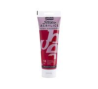 Pébéo - Acrylique Fine Studio Acrylics - Peinture Acrylique Rouge - Carmin Naphtol - 250 ml 169-018