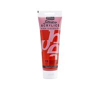 Pébéo - Acrylique Fine Studio Acrylics - Peinture Acrylique Rouge Transparent - Vermillon transparent - 250 ml 169-019