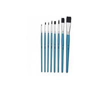 Pebeo Artist - Lot de pinceaux - 8 parties - rond, plat - taille : 1, 2, 4, 6, 8, 12, 18