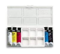 Pébéo Boã®Te - 5 Tubes de Gouache Primaire + Palette