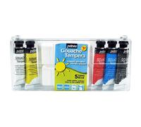 Pébéo Boite Gouache 5 Tubes 10 Ml Couleurs Primaires + 1 Palette