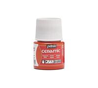 PEBEO - Ceramic - Couleur Opaque pour Terre Cuite, Céramique et Faïence - Effet Brillant - Finition Laquée - Flacon 45 ml, Orange