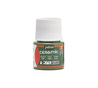 Pébéo - Ceramic - Couleur Opaque pour Terre Cuite, Céramique et Faïence - Effet Brillant - Finition Laquée - Flacon 45 ml, Vert