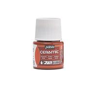 Pébéo - Ceramic - Couleur Opaque pour Terre Cuite, Céramique et Faïence - Effet Brillant - Finition Laquée - Flacon 45 brun, Brun Ecaille 025-017