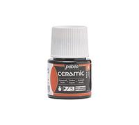 Pébéo - Ceramic - Couleur Opaque pour Terre Cuite, Céramique et Faïence - Effet Brillant - Finition Laquée - Flacon 45 ml, Noir
