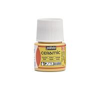 Pébéo - Ceramic - Couleur Opaque pour Terre Cuite, Céramique et Faïence - Effet Brillant - Finition Laquée - Flacon 45 jaune, Jaune Clair 025-033