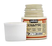 Pébéo Couleur opaque pour céramique – Brillant laqué – Flacon 45 Blanc Antique