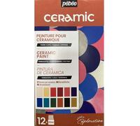 Pebeo Céramique 12 X 20ml Peinture Set Ocre Brun Poterie Faïence Peinture 757451