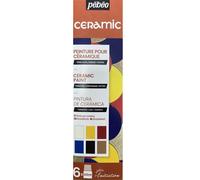 Pebeo Céramique 6 X 20ml Peinture Set Ocre Brun Poterie Faïence Craft Peinture