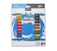 Pebeo Coffret Peinture À L'Eau Studio 24 x 12ml, Couleurs Variées