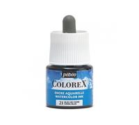 Pébéo - Encre Colorex 45 ML Bleu de Chine - Colorex Encre Aquarelle Pébéo - Encre bleu Rendu Velouté - Encre Dessin Multi-outil Tous Supports - 45 ML - Bleu de Chine, 417021