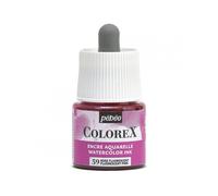 Pébéo - Encre Colorex 45 ML ROse Fluo - Colorex Encre Aquarelle Pébéo - Encre fluo Rendu Velouté - Encre Dessin Multi-outil Tous Supports - 45 ML - Rose Fluo