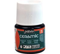 Pébéo - Ceramic - Couleur Opaque pour Terre Cuite, Céramique et Faïence - Effet Brillant - Finition Laquée - Flacon 45 ml, Emeraude 025-026