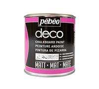 Pébéo - Deco Ardoise 500 ML Tableau Noir - Peinture Pébéo Ardoise - Peinture Acrylique Tableau Noir Ardoise Murale - Peinture Ardoise Craie Pour Tableau Noir Multisurface - 500 ml - Noir