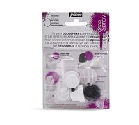 PEBEO - decoSpray - 5 Diffuseurs de Rechange pour Spray - 1 Buse Tracé Fin + 1 Buse Tracé moyen + 1 buse Tracé Large + 1 Buse Traits Biseautés + 1 Buse Trait Ligne et Transfert de Peinture