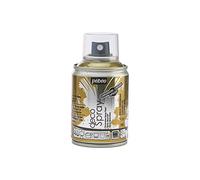 Pébéo - DecoSpray - Peinture Acrylique en Spray - Pour Décoration Multi Supports en Intérieur et Extérieur, Base Solvant, Faible Odeur, 100 ml, Finition, Chrome Doré