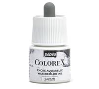 Pébéo - Encre Colorex 45 ML Blanc - Colorex Encre Aquarelle Pébéo - Encre blanche Rendu Velouté - Encre Dessin Multi-outil Tous Supports - 45 ML - Blanc, 417054