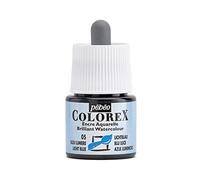 Pébéo - Encre Colorex 45 ML Bleu Lumière - Colorex Encre Aquarelle Pébéo - Encre bleu Rendu Velouté - Encre Dessin Multi-outil Tous Supports - 45 ML - Bleu Lumière
