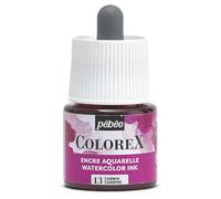 Pébéo - Encre Colorex 45 ML Carmin - Colorex Encre Aquarelle Pébéo - Encre rose Rendu Velouté - Encre Dessin Multi-outil Tous Supports - 45 ML - Carmin