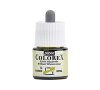 Pébéo - Encre Colorex 45 ML Chartreuse - Colorex Encre Aquarelle Pébéo - Encre jaune Rendu Velouté - Encre Dessin Multi-outil Tous Supports - 45 ML - Chartreuse