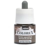 Pébéo - Encre Colorex 45 ML Gris Touterelle - Colorex Encre Aquarelle Pébéo - Encre grise Rendu Velouté - Encre Dessin Multi-outil Tous Supports - 45 ML - Gris Touterelle