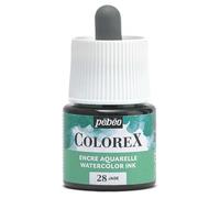 Pébéo - Encre Colorex 45 ML Jade - Colorex Encre Aquarelle Pébéo - Encre verte Rendu Velouté - Encre Dessin Multi-outil Tous Supports - 45 ML - Jade