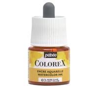Pébéo - Encre Colorex 45 ML Jaune Clair - Colorex Encre Aquarelle Pébéo - Encre Jaune Rendu Velouté - Encre Dessin Multi-outil Tous Supports - 45 ML - Jaune Clair