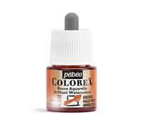 Pébéo - Encre Colorex 45 ML Jaune Dorée - Colorex Encre Aquarelle Pébéo - Encre jaune Rendu Velouté - Encre Dessin Multi-outil Tous Supports - 45 ML - Jaune Dorée