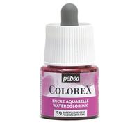 Pébéo - Encre Colorex 45 ML ROse Fluo - Colorex Encre Aquarelle Pébéo - Encre fluo Rendu Velouté - Encre Dessin Multi-outil Tous Supports - 45 ML - Rose Fluo