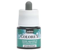 Pébéo - Encre Colorex 45 ML Vert Emeraude - Colorex Encre Aquarelle Pébéo - Encre verte Rendu Velouté - Encre Dessin Multi-outil Tous Supports - 45 ML - Vert Emeraude