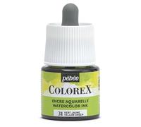 Pébéo - Encre Colorex 45 ML Vert Jaune- Colorex Encre Aquarelle Pébéo - Encre verte Rendu Velouté - Encre Dessin Multi-outil Tous Supports - 45 ML - Vert Jaune