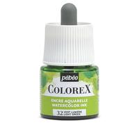 Pébéo - Encre Colorex 45 ML Vert Lumière - Colorex Encre Aquarelle Pébéo - Encre verte Rendu Velouté - Encre Dessin Multi-outil Tous Supports - 45 ML - Vert Lumière, (Watercolor)
