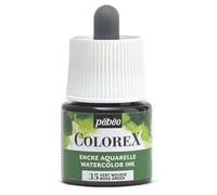 Pébéo - Encre Colorex 45 ML Vert Mousse - Colorex Encre Aquarelle Pébéo - Encre verte Rendu Velouté - Encre Dessin Multi-outil Tous Supports - 45 ML - Vert Mousse, (Watercolor)