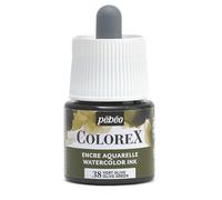 Pébéo - Encre Colorex 45 ML Vert Olive - Colorex Encre Aquarelle Pébéo - Encre verte Rendu Velouté - Encre Dessin Multi-outil Tous Supports - 45 ML - Vert Olive